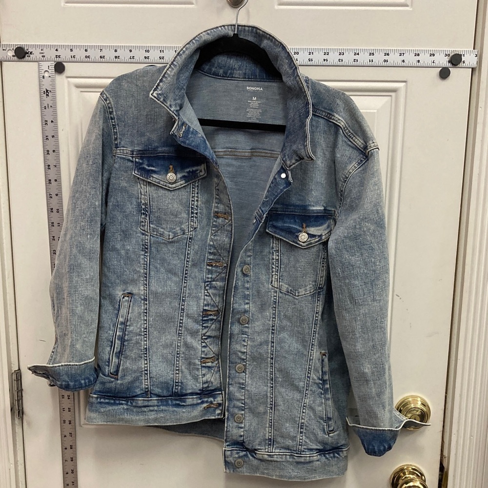 Stretch, Soft, Cotton, Blue, Denim Jacket, Office, Summer, Travel, Classic